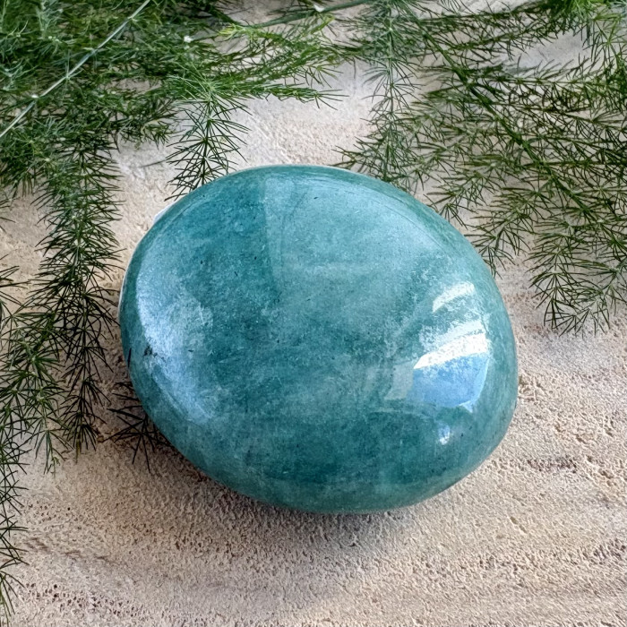 Amazonit minerální hmatka - placička