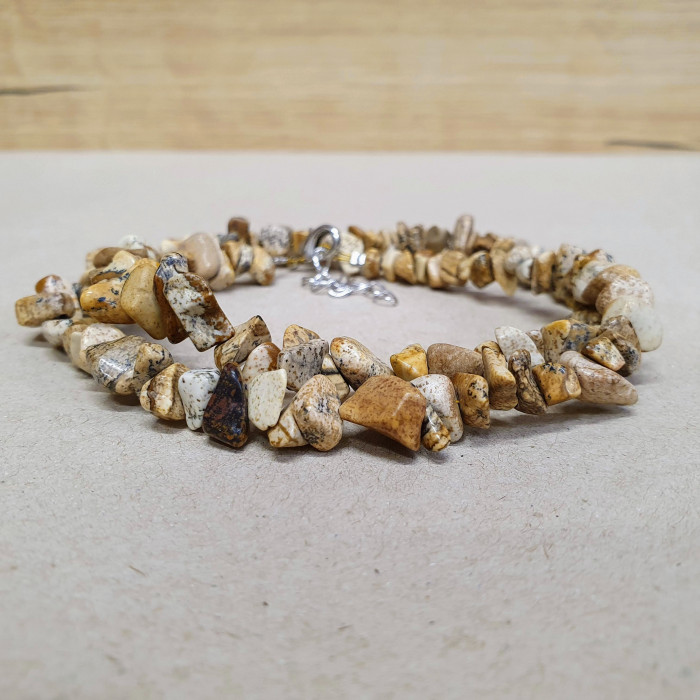 Jaspis pískový sekaný náhrdelník