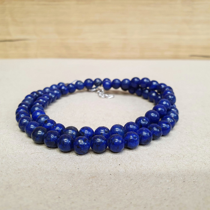 Lapis lazuli 6mm kuličkový náhrdelník Lapis lazuli 6mm kuličkový náhrdelník