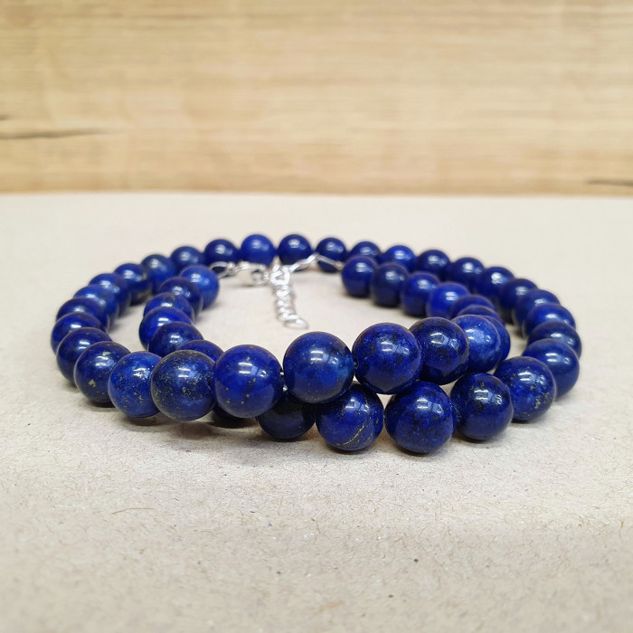 Lapis lazuli 8mm kuličkový náhrdelník rekonstruovaný