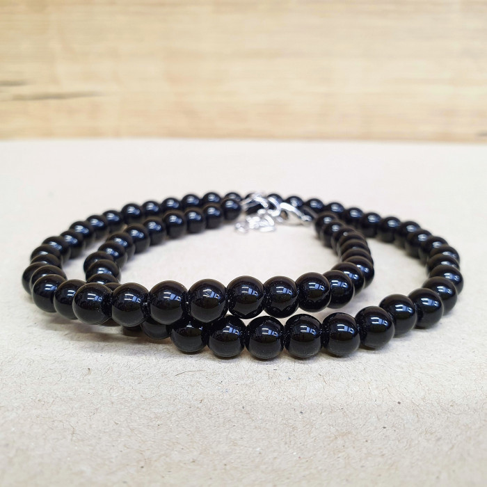 Onyx 6mm kuličkový náhrdelník Onyx 6mm kuličkový náhrdelník