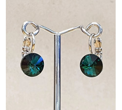 Náušnice klapka SW - Emerald 8mm