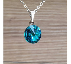 Přívěsek s řetízkem SW - Blue zircon