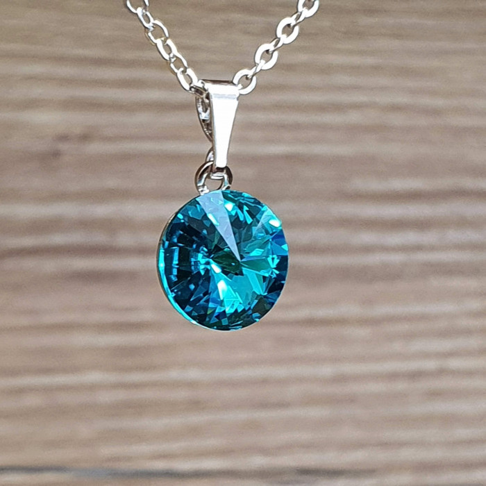 Přívěsek s řetízkem SW - Blue zircon