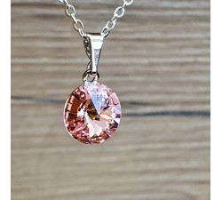 Přívěsek s řetízkem SW - Light rose 10mm