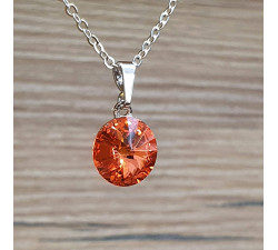 Přívěsek s řetízkem SW - Padparadscha 10mm