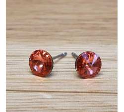 Náušnice puzeta SW - Padparadscha 6mm