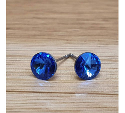 Náušnice puzeta SW - Sapphire 6mm