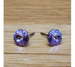 Náušnice puzeta SW - Violet 6mm
