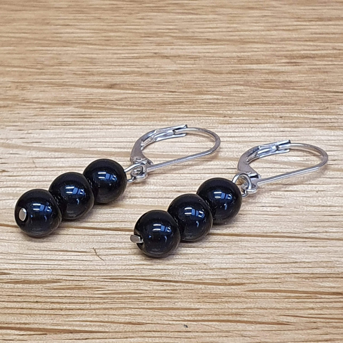 Onyx 6mm kuličkové náušnice Onyx 6mm kuličkové náušnice
