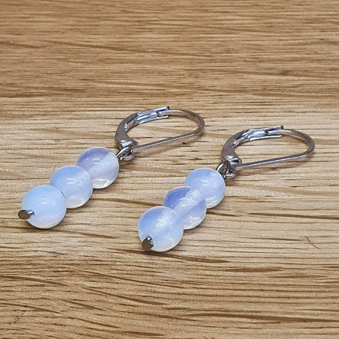 Opalit 6mm kuličkové náušnice Opalit 6mm kuličkové náušnice