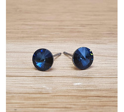 Náušnice puzeta SW - Denim blue 6mm