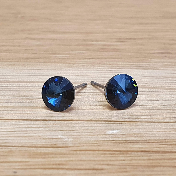 Náušnice puzeta SW - Denim blue Náušnice puzeta SW - Denim blue
