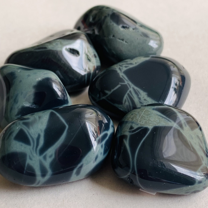 Obsidián pavoučí minerální hmatka Obsidián pavoučí minerální hmatka