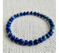 Lapis lazuli 4mm kuličkový náramek