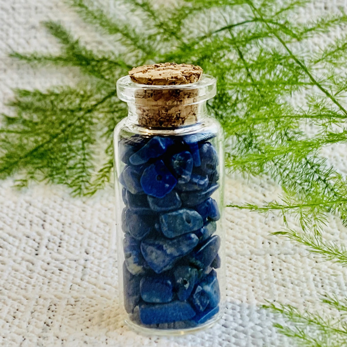 Lapis lazuli - lahvička s minerály