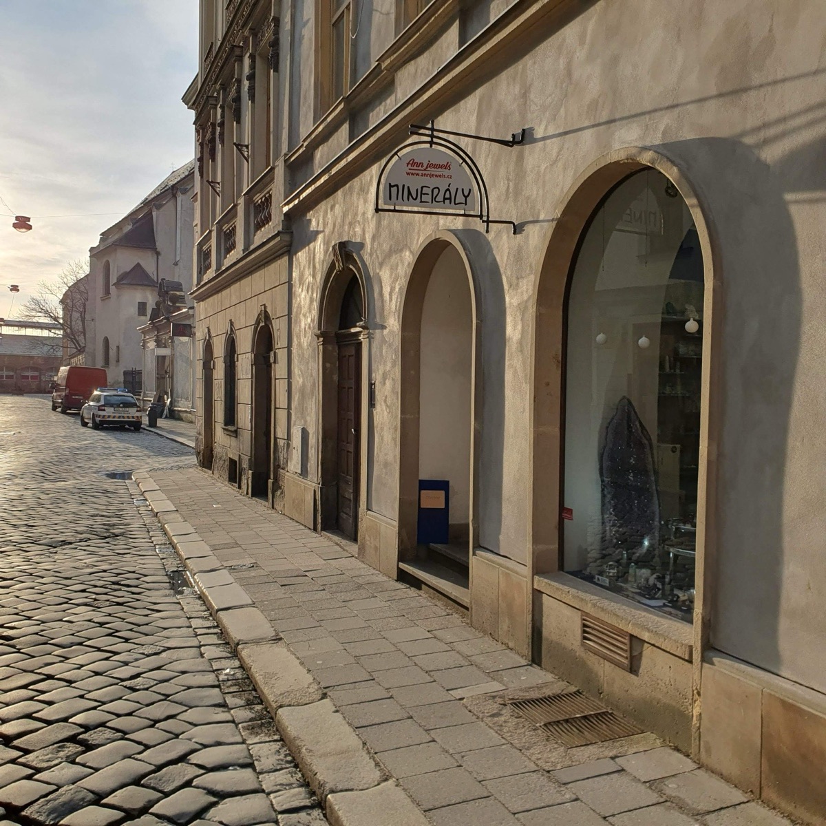 Vchod do prodejny Ann jewels na Kateřinské ulici v Olomouci